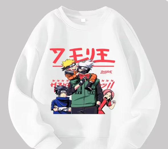 Naruto Anime Kids Hoodie Cute Team 7 Kakashi Naruto Sasuke Sakura