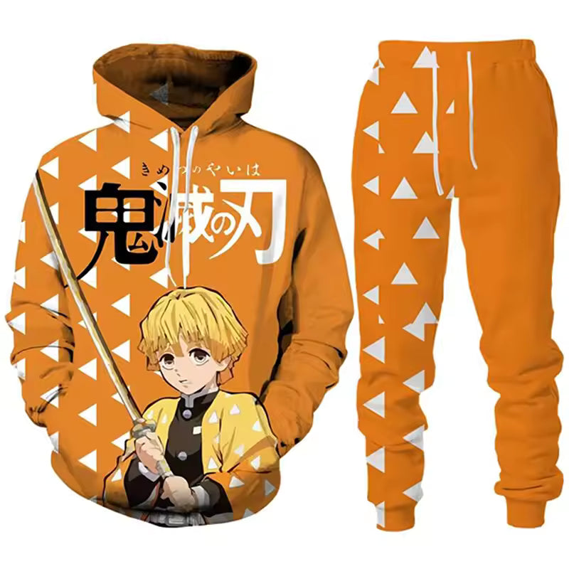 Zenitsu Agatsuma hooded pants sets