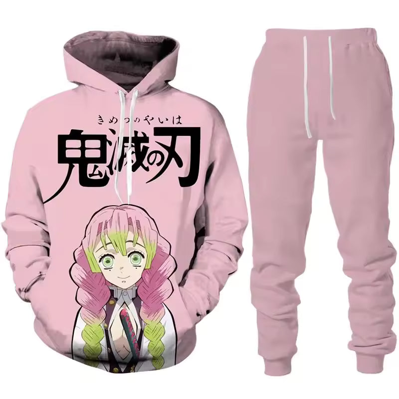 Mitsuri Kanroji hooded pants sets