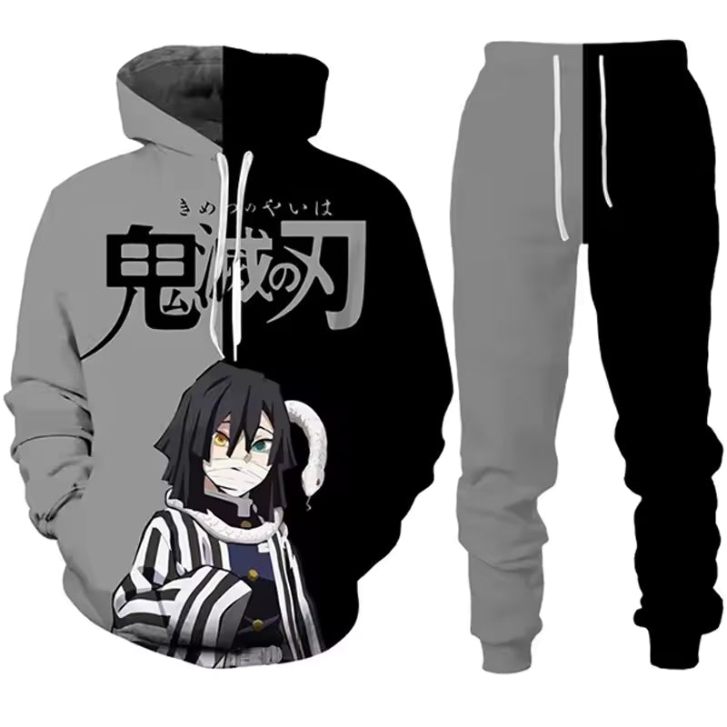 Obanai Iguro hooded pants sets